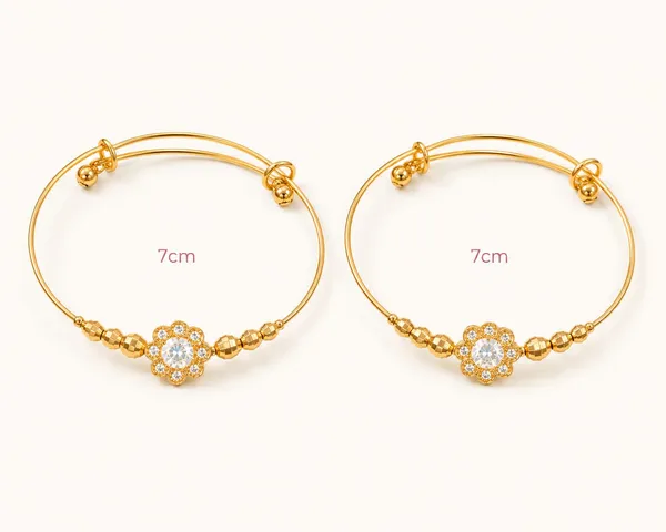 Gold-Tone_Stainless_Steel_Floral_Bracelet_Set_for_Women