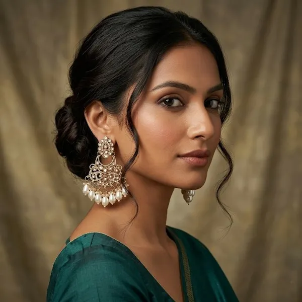 Gold_Tone_Pearl_Studded_Chandelier_Earrings_for_Women