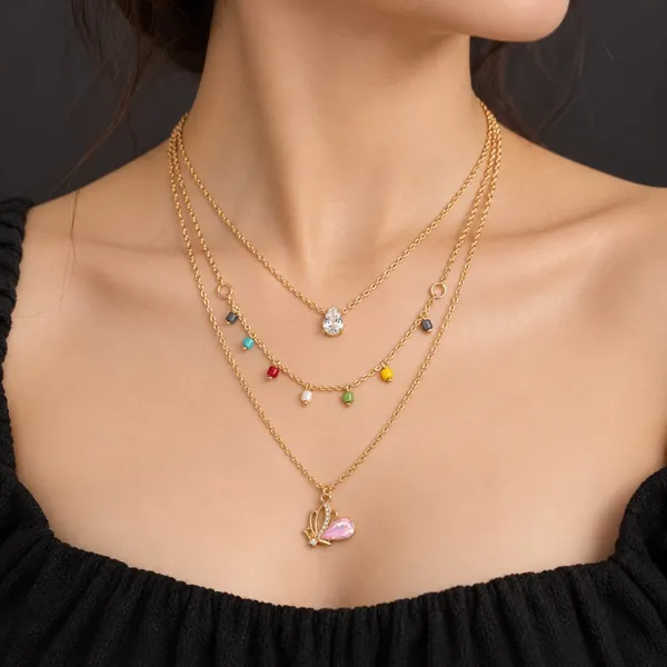 Gold_Tone_Layered_Butterfly_Necklace_for_Women