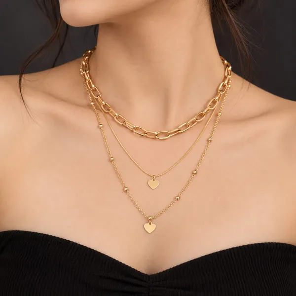 Gold_Tone_Layered_Heart_Pendant_Necklace_Set_for_Women