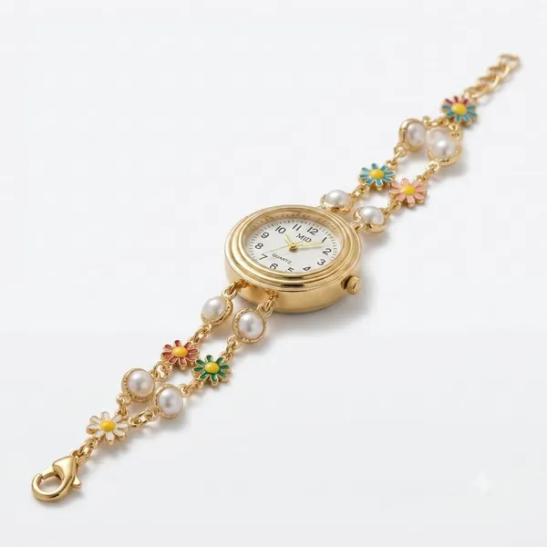 Gold_Tone_Floral_Pearl_Bracelet_Watch_for_Women