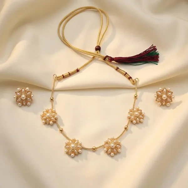 Gold_Tone_Pearl_Floral_Necklace_Set_for_Women