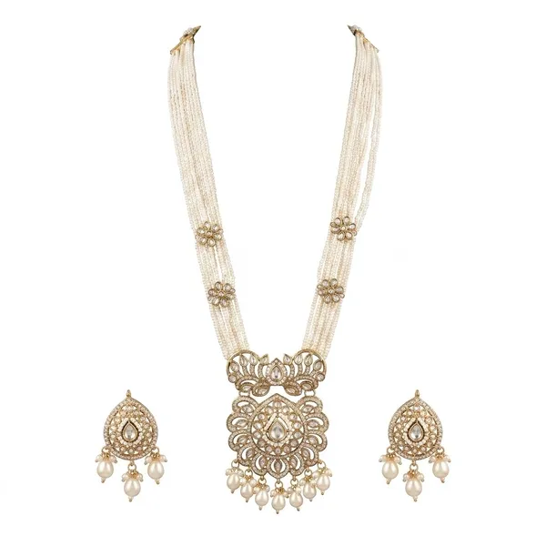 Gold_Tone_Pearl_Layered_Necklace_Set_For_Women