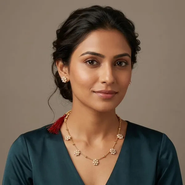 Gold-Toned_Pearl_Floral_Necklace_Set_for_Women