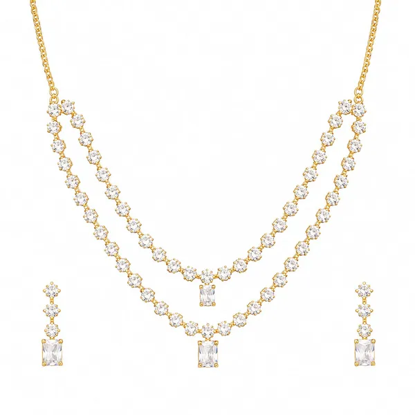 Gold_Tone_Crystal_Necklace_And_Earrings_Set_for_Women