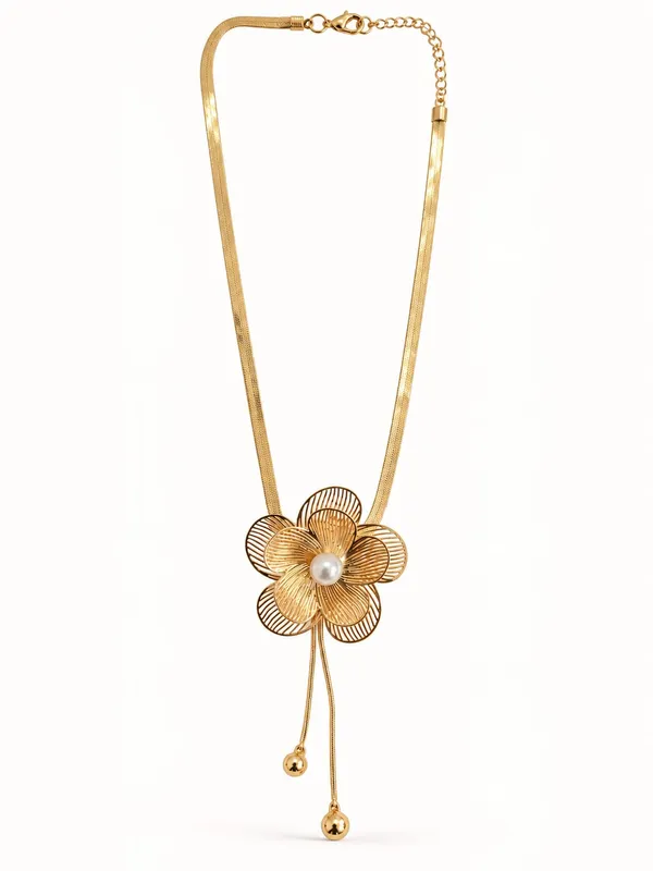 Gold-Tone_Floral_Pearl_Pendant_Necklace_for_Women