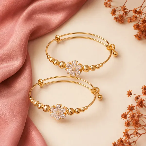 Gold_Finish_Floral_Crystal_Bangles_for_Women