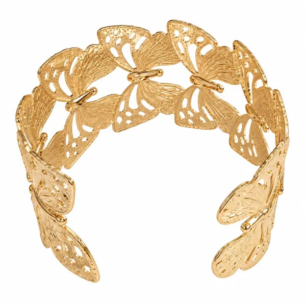 Gold-Tone_Butterfly_Link_Bracelet_for_Women