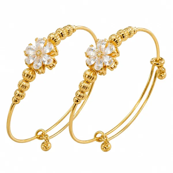 Gold_Finish_Floral_Crystal_Bangles_for_Women
