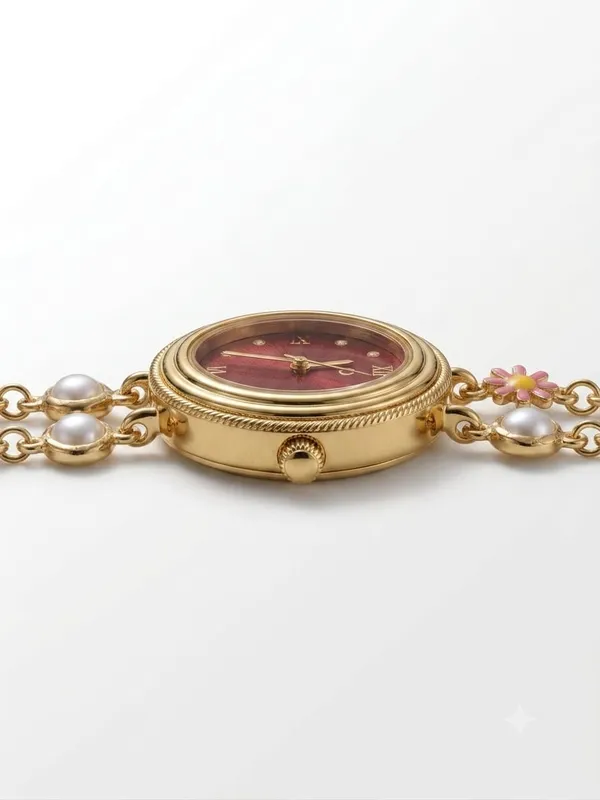Gold_Tone_Floral_Bracelet_Watch_for_Women