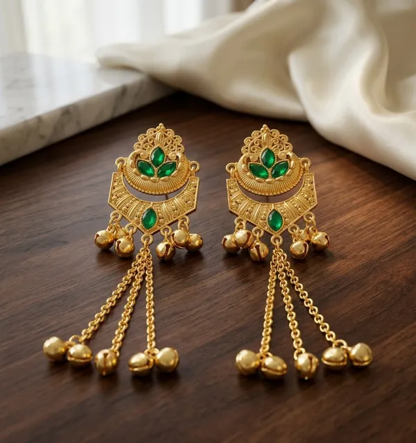 Gold-Tone_Traditional_Drop_Earrings_for_Women