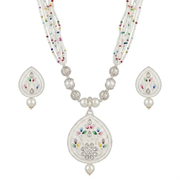 White_Beaded_Ethnic_Necklace_Set_for_Women
