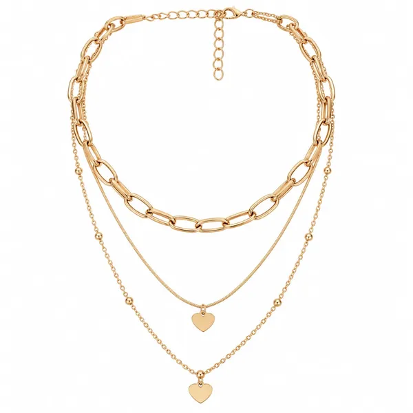 Gold_Tone_Layered_Heart_Pendant_Necklace_Set_for_Women