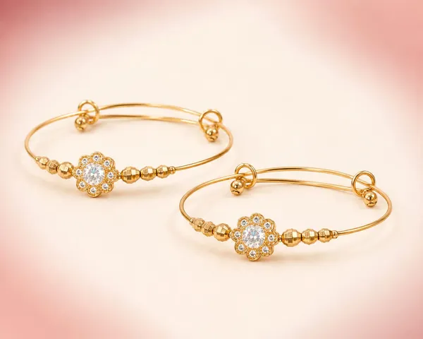 Gold-Tone_Stainless_Steel_Floral_Bracelet_Set_for_Women