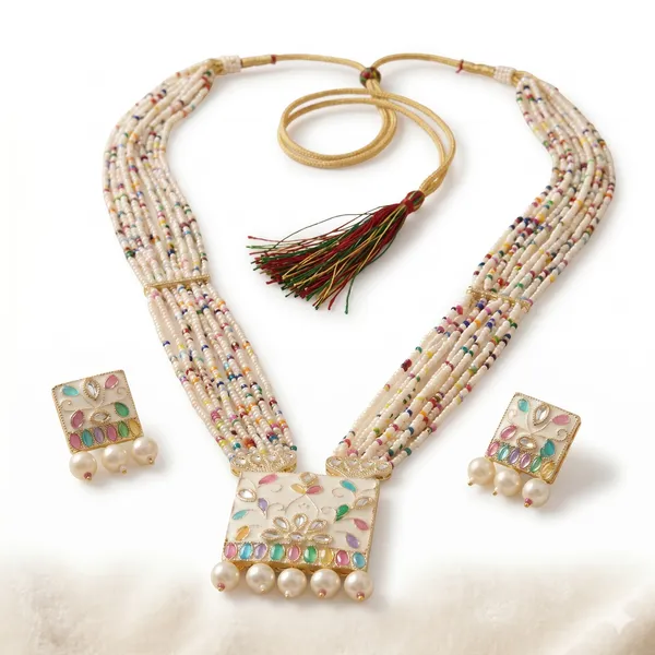 Multicolour_Beaded_Necklace_Set_for_Women