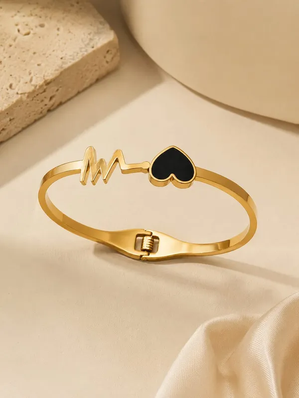 Gold_Tone_Heartbeat_Heart_Bracelet_for_Women