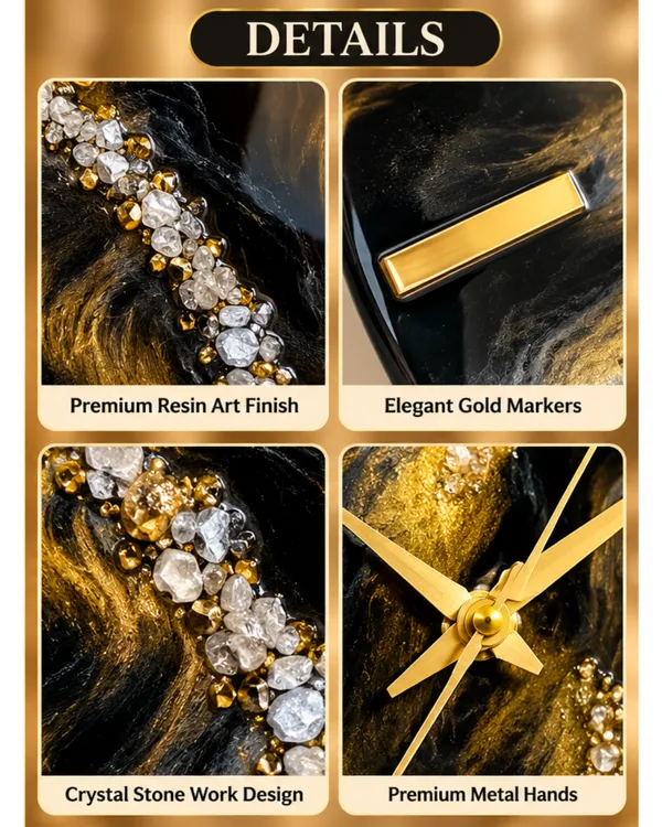 Luxury_Black_&_Gold_Geode_Resin_Wall_Clock_with_Crystal_Stone_Design_|_Premium_Handmade_Decorative_Clock