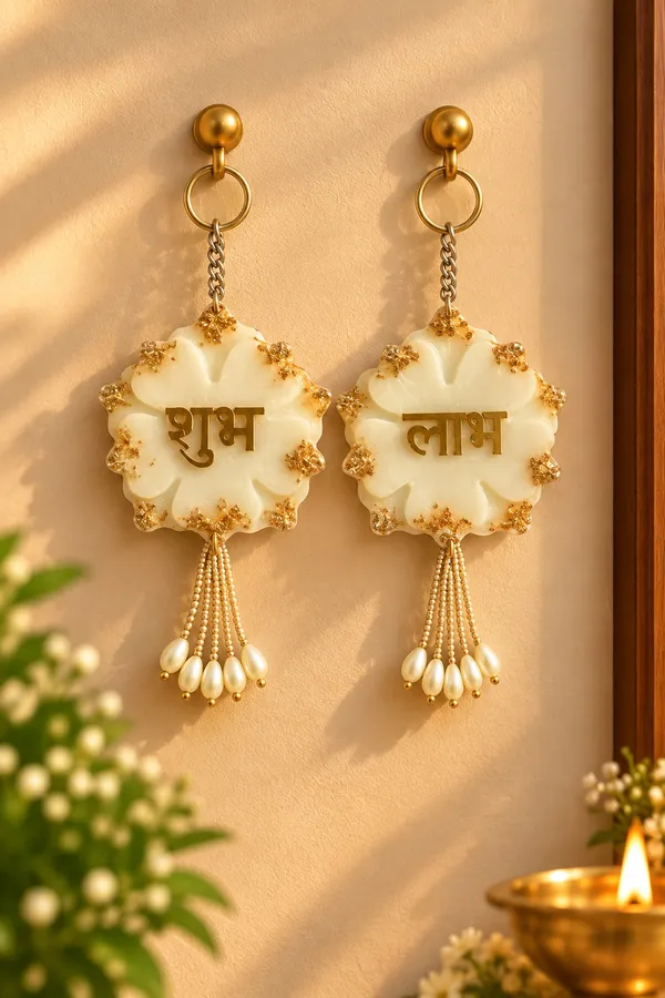 Ivory_Shubh_Labh_Floral_Wall_Hanging_Decor