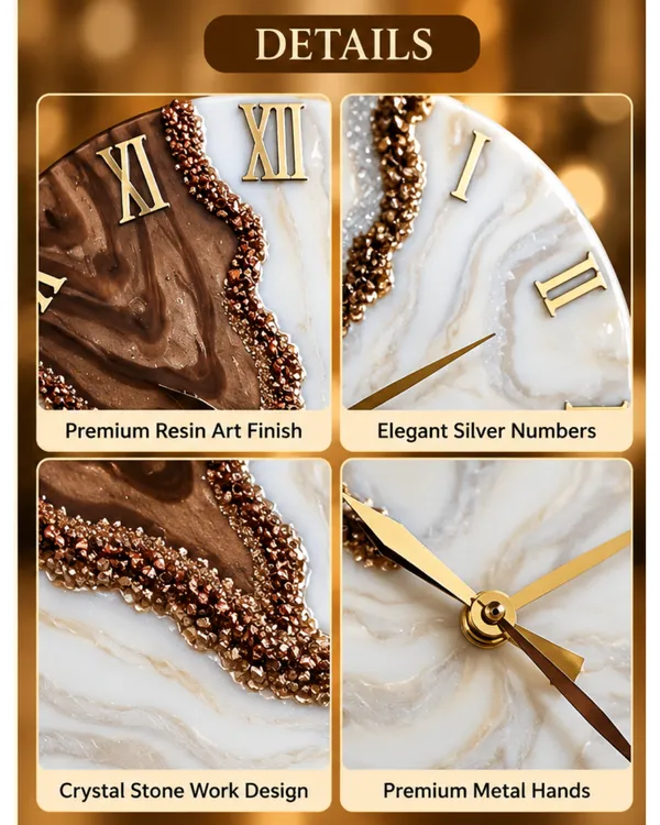 Luxury_Brown_&_White_Geode_Wall_Clock_–_Elegant_Gold_Roman_Numbers_Design