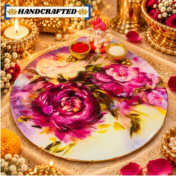 Handcrafted_Floral_Print_Pooja_Thali_Set