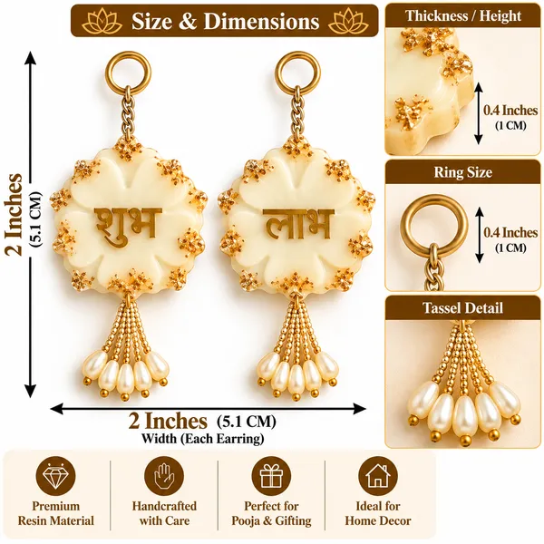 Handcrafted_Resin_Art_Shubh_Labh_Wall_Hanging_Toran_–_2×2_Inch_Premium_Decorative_Décor_with_Golden_Flakes_&_Pearl_Tassels_for_Diwali,_Pooja_&_Home_Decoration