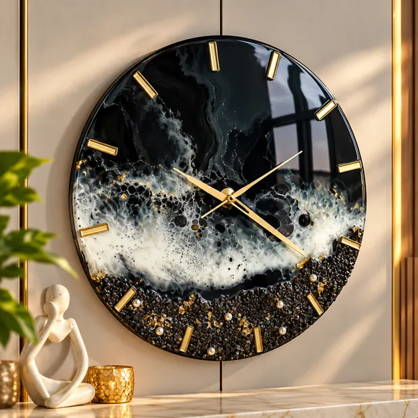 Luxury_Black_Geode_Resin_Wall_Clock_with_Gold_Accents_|_Premium_Handmade_Decorative_Clock