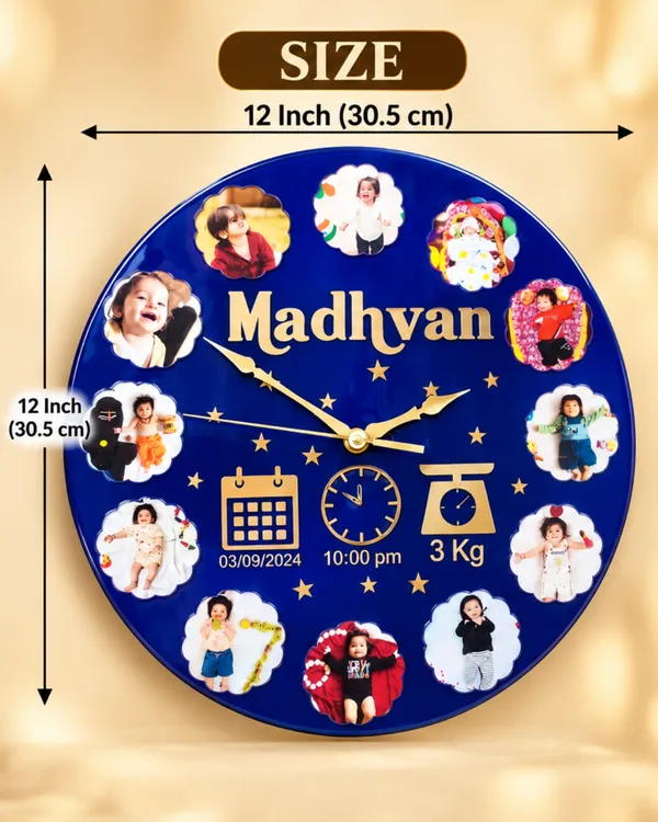 Personalized_Baby_Photo_Memory_Wall_Clock_|_Custom_Name,_Time,_Weight_&_Photo_Collage_Resin_Clock