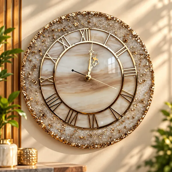 Luxury_Geode_Roman_Numeral_Wall_Clock_with_Gold_Accents_|_Premium_Resin_Decorative_Clock