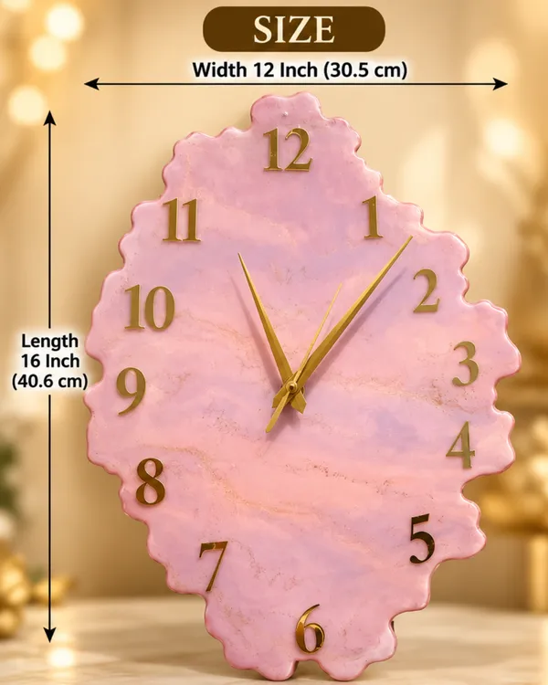 Luxury_Pink_Marble_Resin_Wall_Clock_with_Gold_Numbers_|_Elegant_Handmade_Decorative_Clock