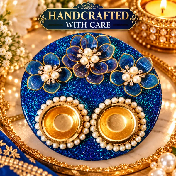 Handcrafted_Blue_Glitter_Resin_Pooja_Thali_with_Floral_Design_&_2_Diya_Holders_–_Premium_Decorative_Thali_for_Pooja,_Diwali_&_Festive_Gifting