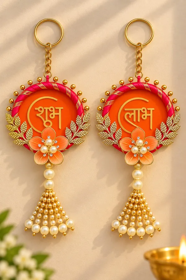 Handcrafted_Shubh_Labh_Wall_Hanging_Toran_–_Traditional_Resin_Art_Décor_with_Floral_Design,_Pearl_Tassels_&_Golden_Detailing_for_Diwali,_Pooja_&_Home_Decoration