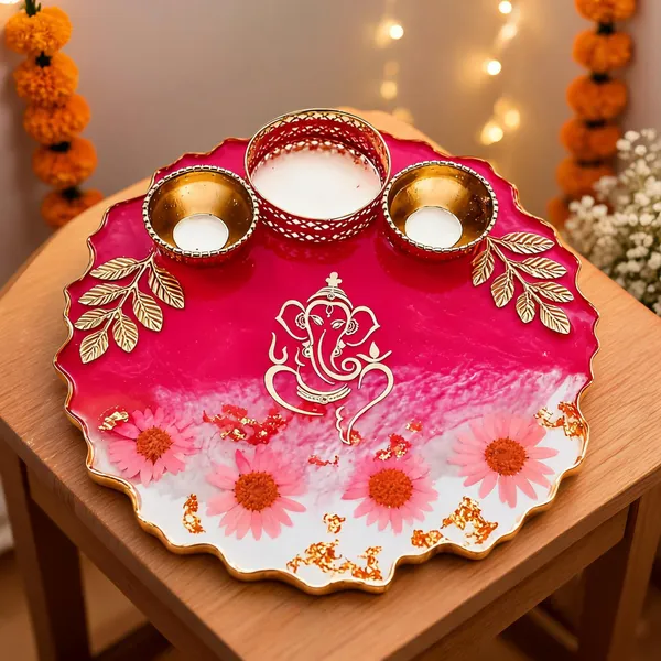 Resin_Traditional_Floral_Print_Pooja_Thali_Set