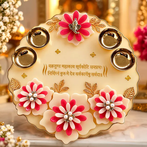 Acrylic_Floral_Decorative_Pooja_Thali_Set