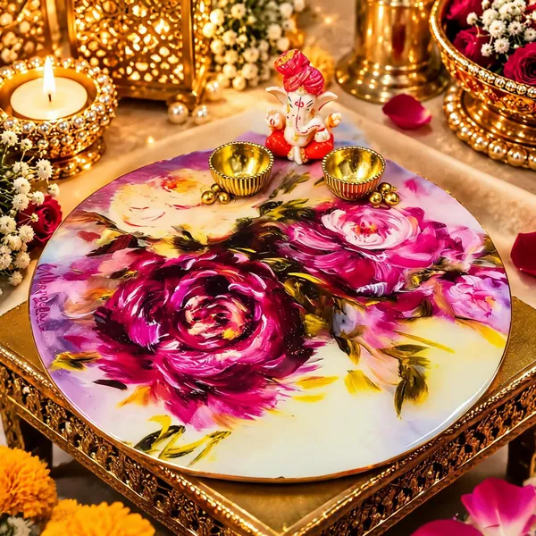 Handcrafted_Floral_Print_Pooja_Thali_Set