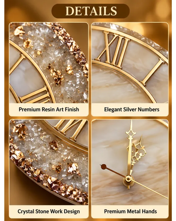 Luxury_Geode_Roman_Numeral_Wall_Clock_with_Gold_Accents_|_Premium_Resin_Decorative_Clock