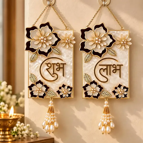 Shubh_Labh_Floral_Decorative_Wall_Hanging_Set_Of_2