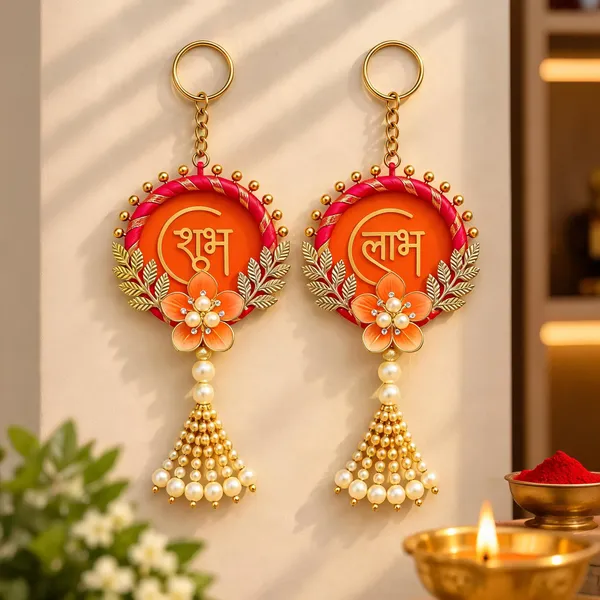 Gold_Tone_Festive_Shubh_Labh_Pair_Hanging_Decor