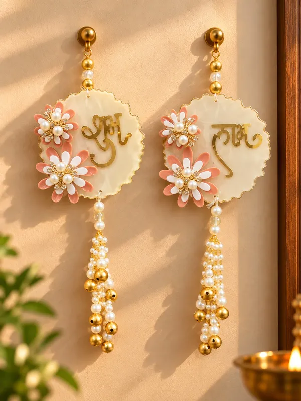 Gold-Tone_Pearl_Floral_Dangler_Earrings_for_Women