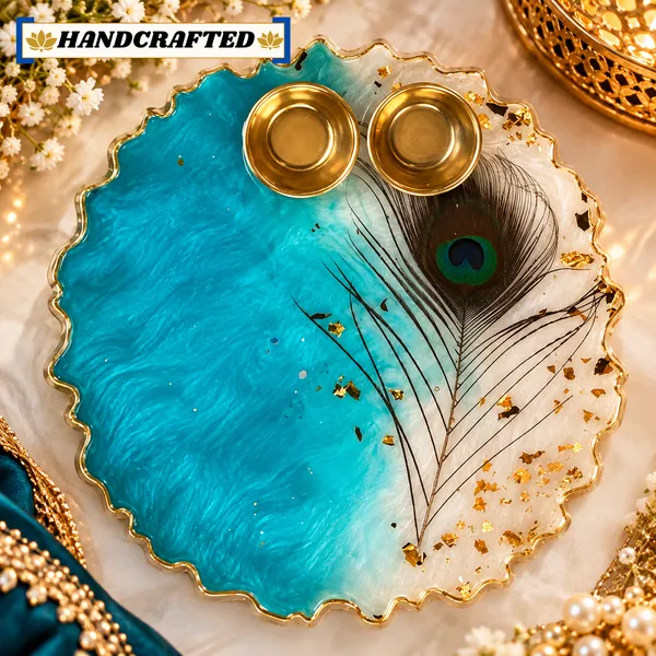 Resin_Peacock_Feather_Pooja_Thali_Set