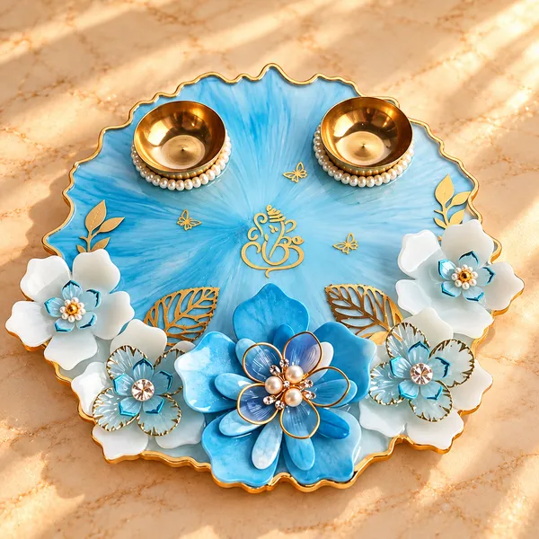 Handcrafted_Resin_Pooja_Thali_with_Ganesha_&_Floral_Design_–_10×10_Inch_Premium_Decorative_Thali_with_2_Diya_Holders_for_Pooja,_Diwali_&_Festive_Gifting