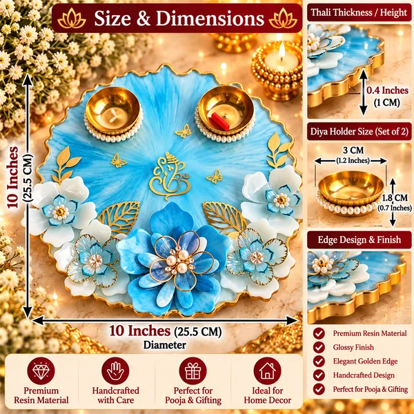 Handcrafted_Resin_Pooja_Thali_with_Ganesha_&_Floral_Design_–_10×10_Inch_Premium_Decorative_Thali_with_2_Diya_Holders_for_Pooja,_Diwali_&_Festive_Gifting