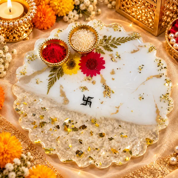 Handcrafted_Resin_Pooja_Thali_with_Real_Dried_Flowers_&_Gold_Flake_Design_–_Premium_Decorative_Thali_with_2_Diya_Holders_for_Pooja,_Diwali_&_Festive_Gifting