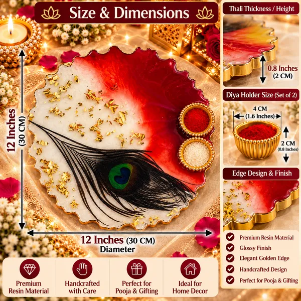 Handcrafted_Peacock_Feather_Pooja_Thali_for_Diwali_&_Festive_Decor_|_Decorative_Roli_Chawal_Plate,|_Traditional_Indian_Pooja_Thali_Set_for_Puja,_Diwali_&_Wedding