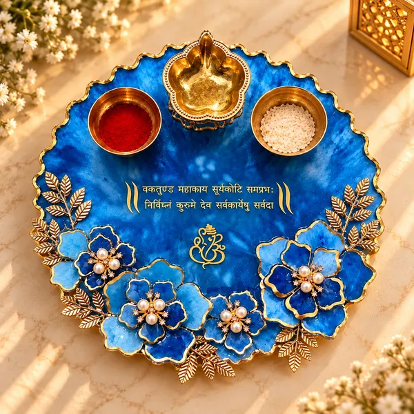 Handcrafted_Resin_Pooja_Thali_with_Ganesha_&_Floral_Design_–_Premium_Blue_Decorative_Thali_with_Diya,_Kumkum_&_Rice_Bowls_for_Pooja,_Diwali_&_Festive_Gifting