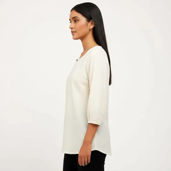 Cream_Cotton_Relaxed_Fit_Round_Neck_Top_For_Women