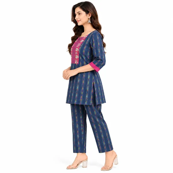 Blue_Synthetic_Straight_Printed_Kurta_Pant_Set_For_Women