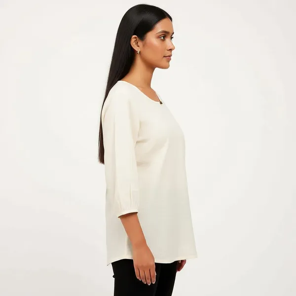 Cream_Cotton_Relaxed_Fit_Round_Neck_Top_For_Women