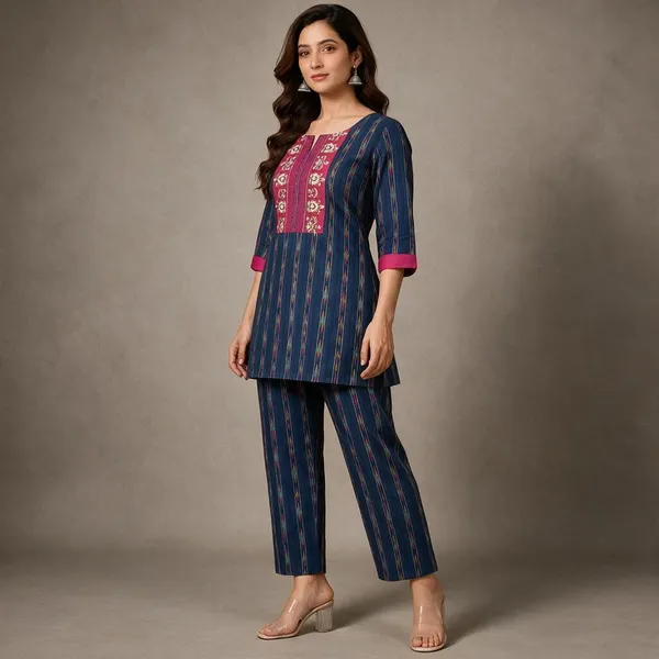 Blue_Synthetic_Straight_Printed_Kurta_Pant_Set_For_Women
