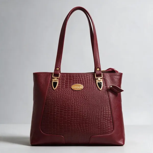 CANSLIM_Royale_Croc_Tote_—_Burgundy_Edition