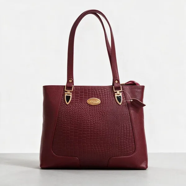 CANSLIM_Royale_Croc_Tote_—_Burgundy_Edition